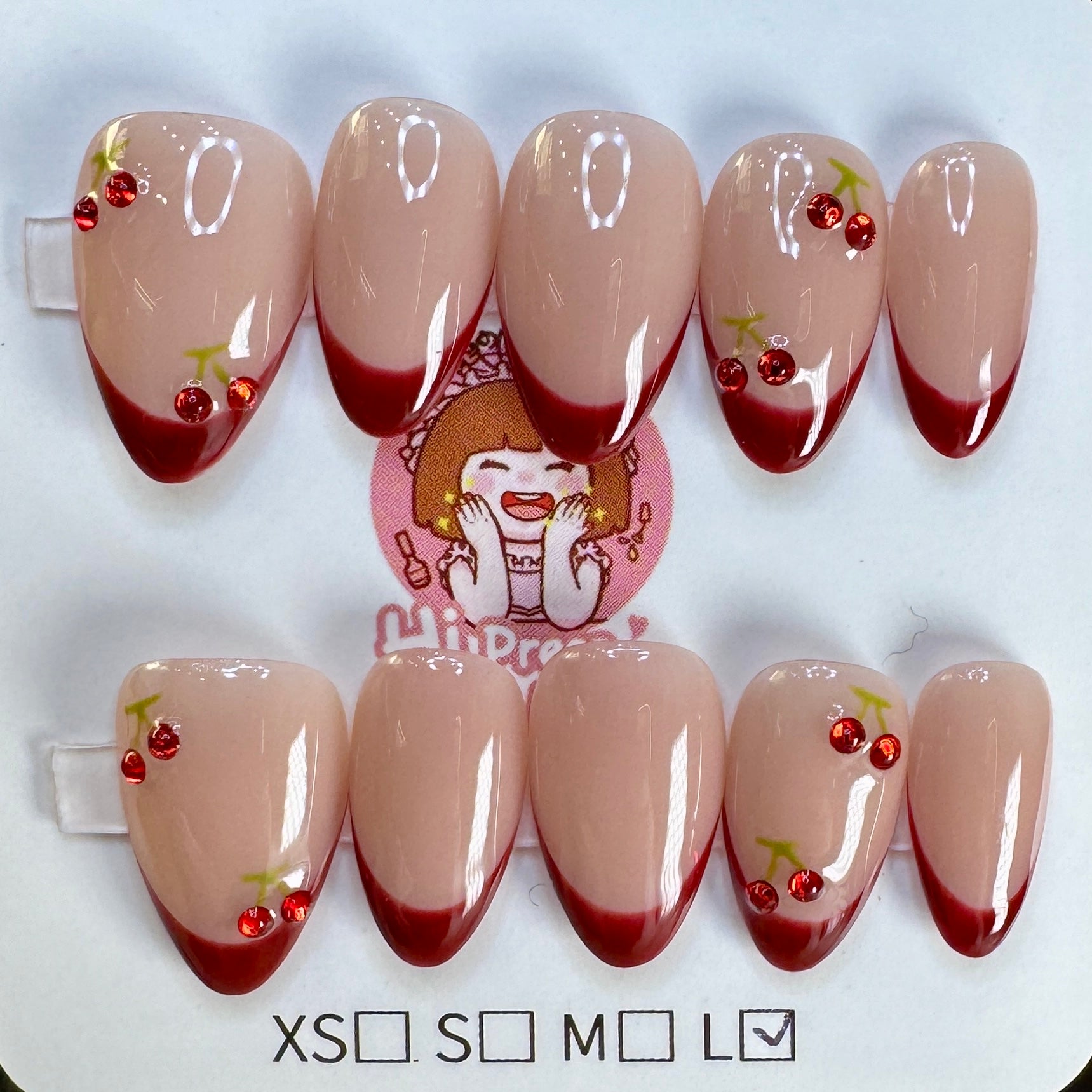 Cherry French Tip
